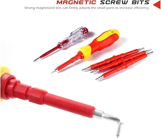 Insulated Screwdriver Set ⚡🛠️ – Magnetic Electrician Kit 🔧💪