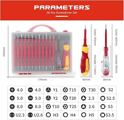 Insulated Screwdriver Set ⚡🛠️ – Magnetic Electrician Kit 🔧💪