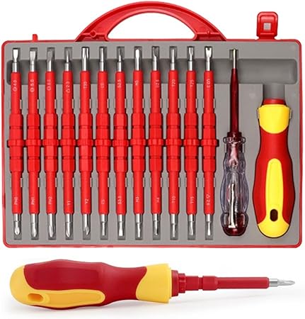 Insulated Screwdriver Set ⚡🛠️ – Magnetic Electrician Kit 🔧💪