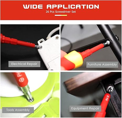 Insulated Screwdriver Set ⚡🛠️ – Magnetic Electrician Kit 🔧💪